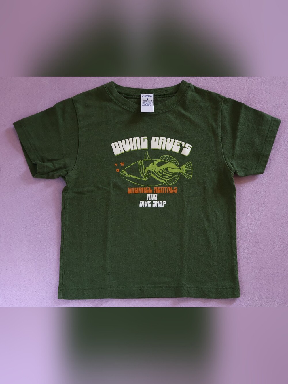 Y2k 2003 Gymboree Surf School Diving Dave's Dive Shop Graphic 4yr TShirt
